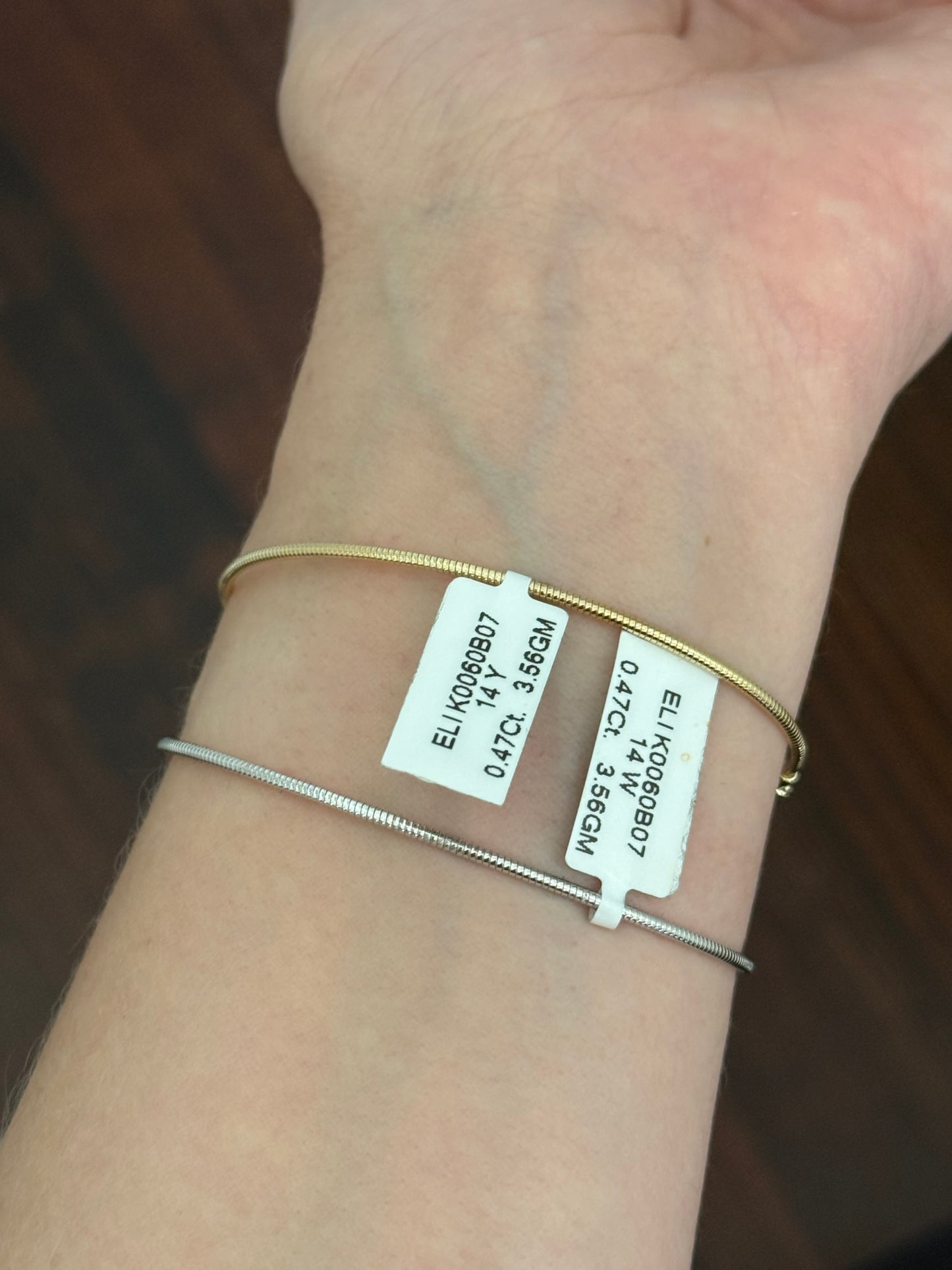 Natural diamond flex bracelets