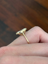 Yellow gold bezel set 1.99ct marquise lab diamond ring