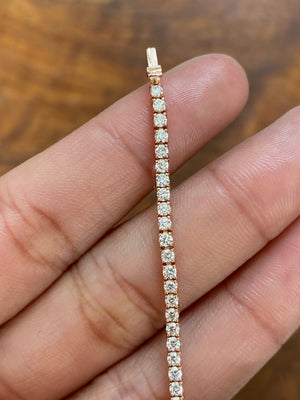 2.23 CT 7 inches Rose Tennis Bracelet