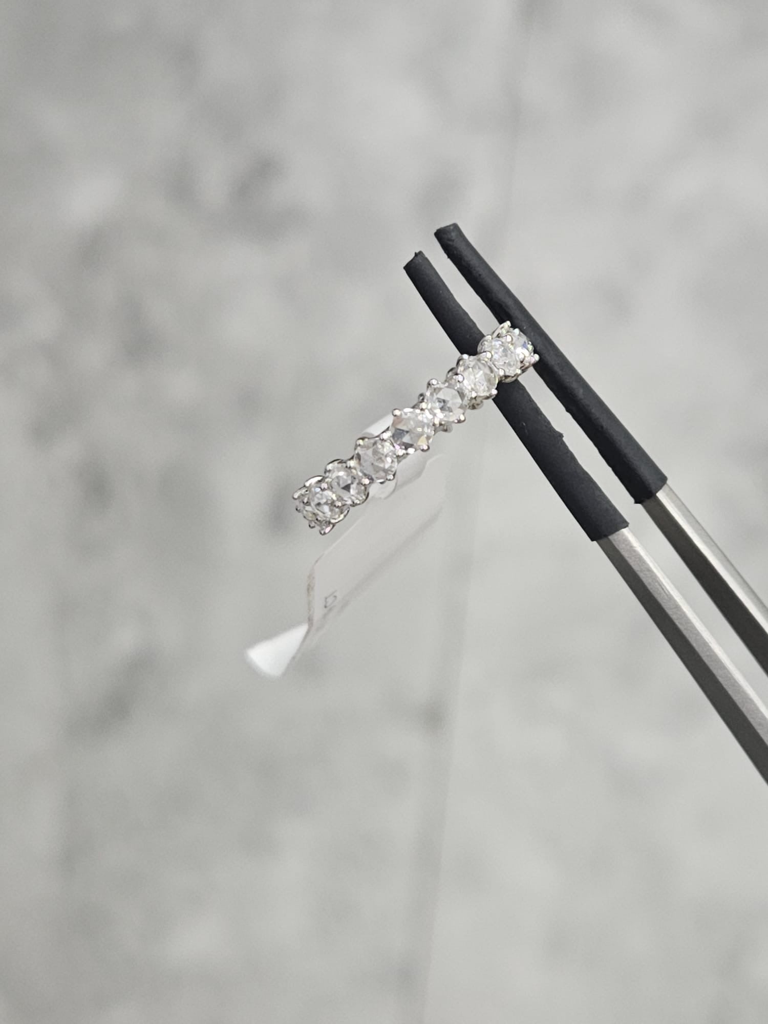 1.243 ct Natural Rose Cut Diamond Eternity Band