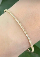 Yellow gold 0.37ct natural diamond flex bracelet