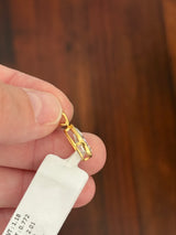Yellow gold bezel set 2.01ct pear shaped lab diamond pendant