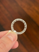 White gold 5.2ct lab diamond eternity band