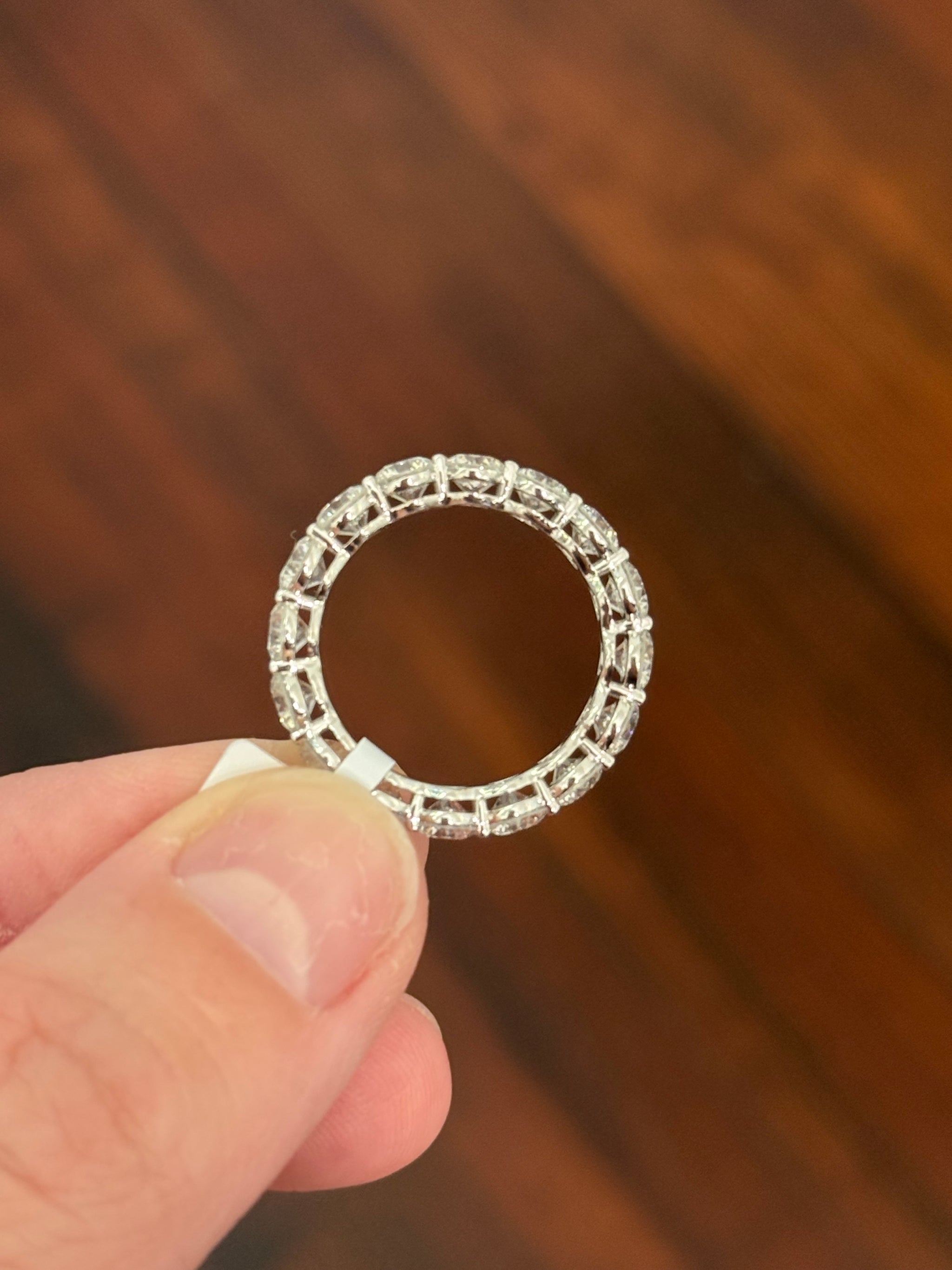 White gold 5.2ct lab diamond eternity band