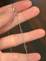 White gold 0.76ct lab diamond clover necklace