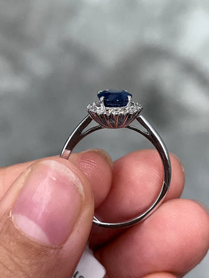 14k 0.27 ctw Diamond with  1.45 ct Gemstone Ring