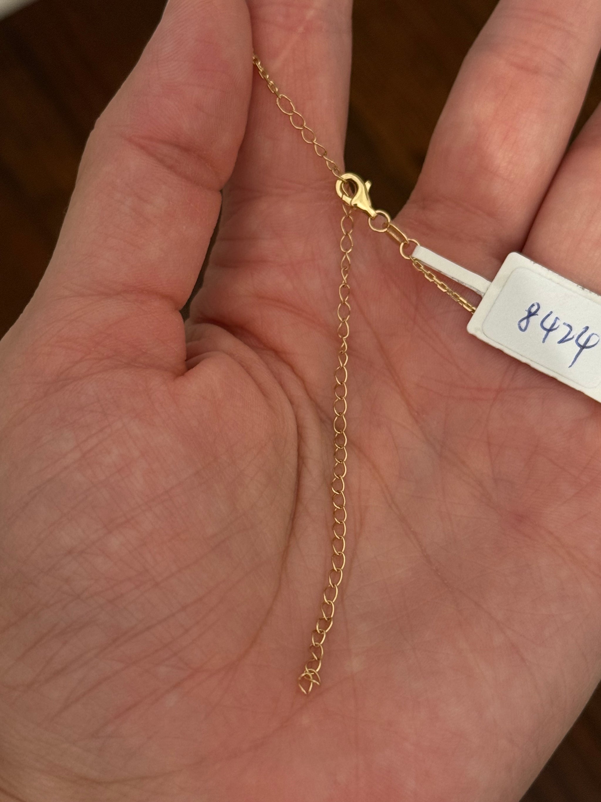 Yellow gold heart shaped lab diamond necklace. Center stone is 3.05cts and measures 8.7x9.6mm. Chain is 16” with 4” of adjustment to make as long as 20”.