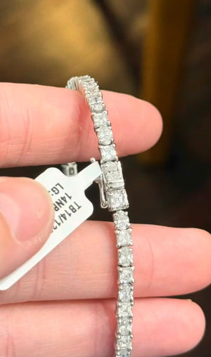 7.27 ct Asscher and Oval Lab Diamond Tennis Bracelet