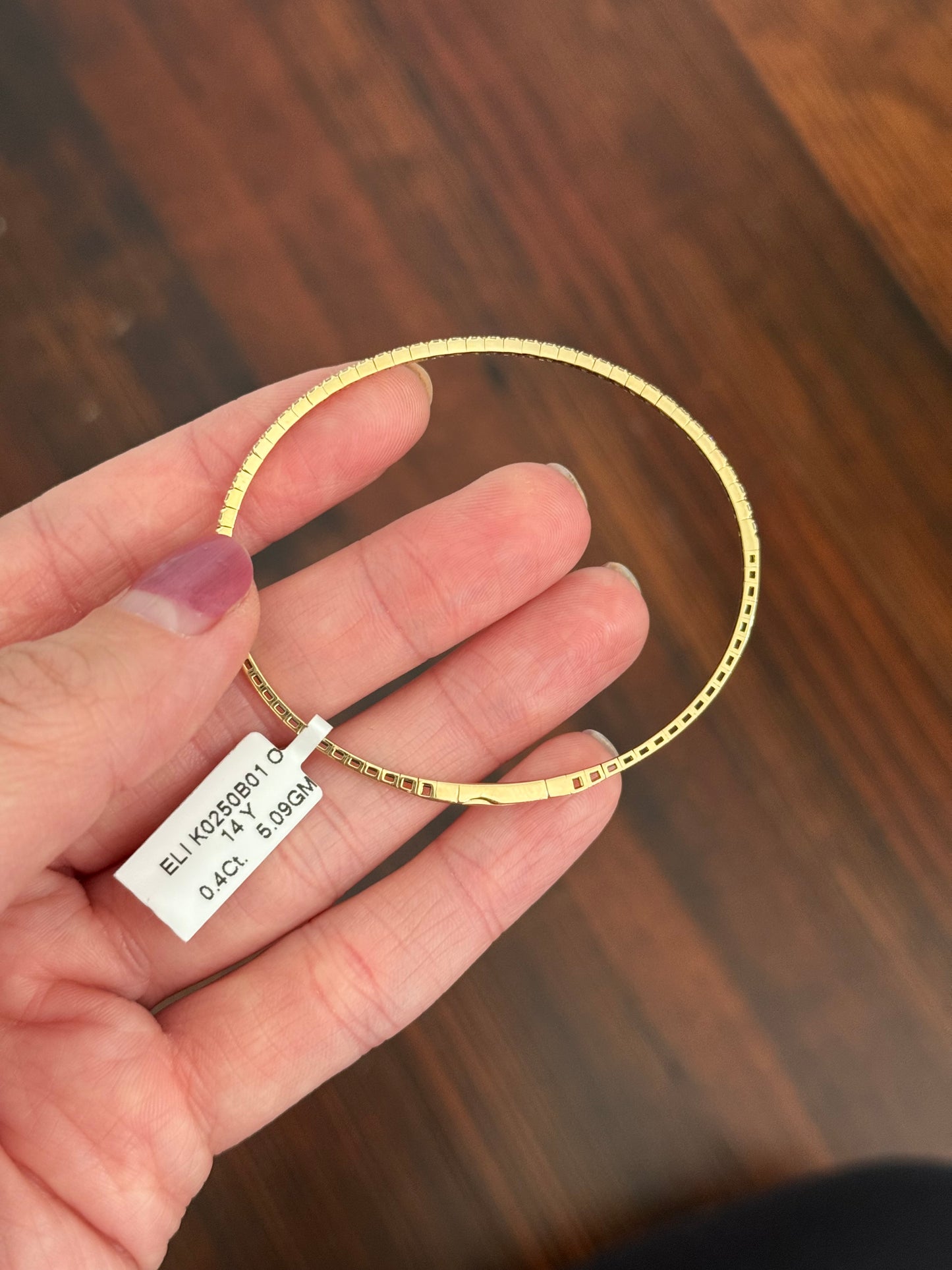 0.4ct natural diamond flex bracelet
