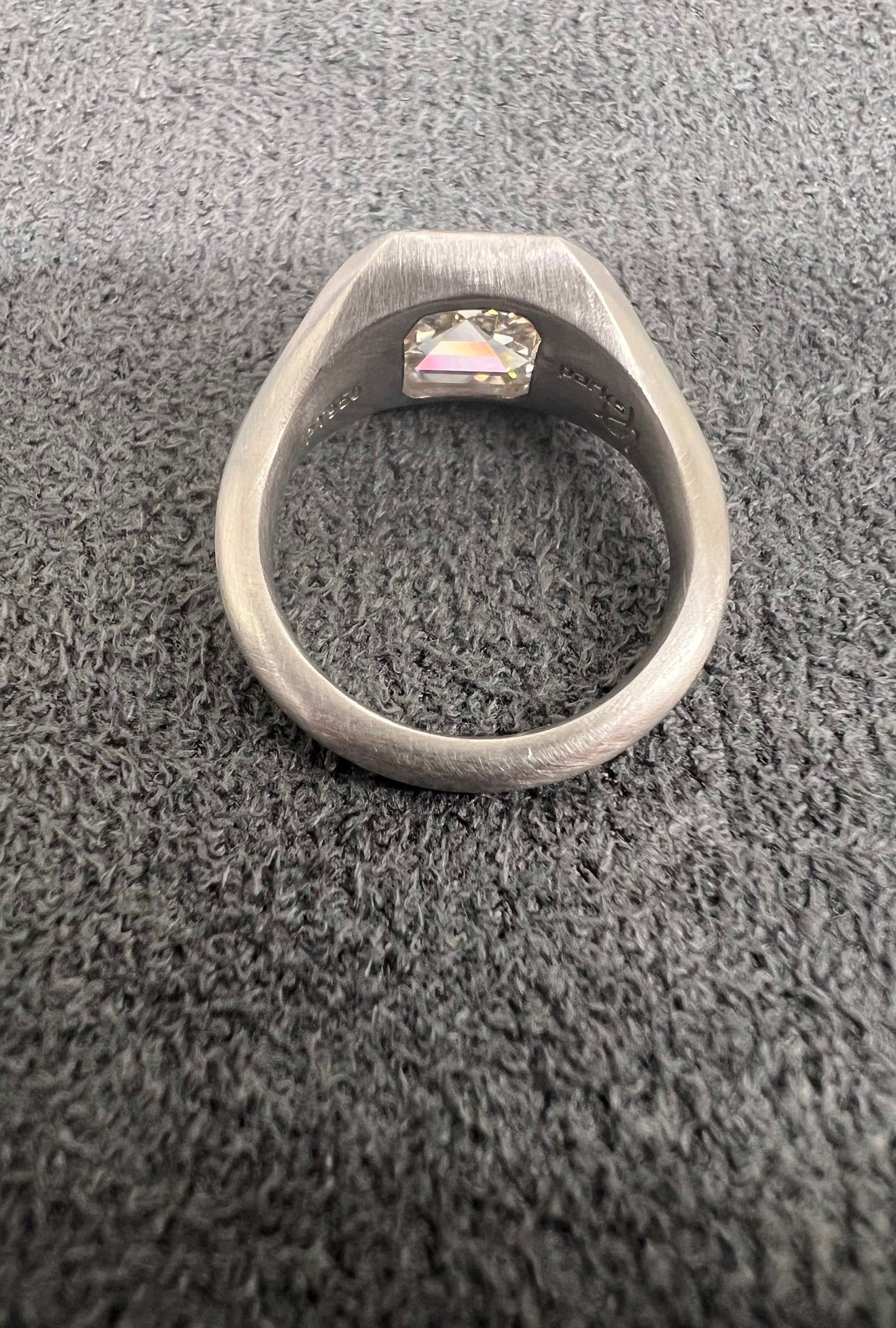 Platinum Rama Pyramid ring Lab Diamond