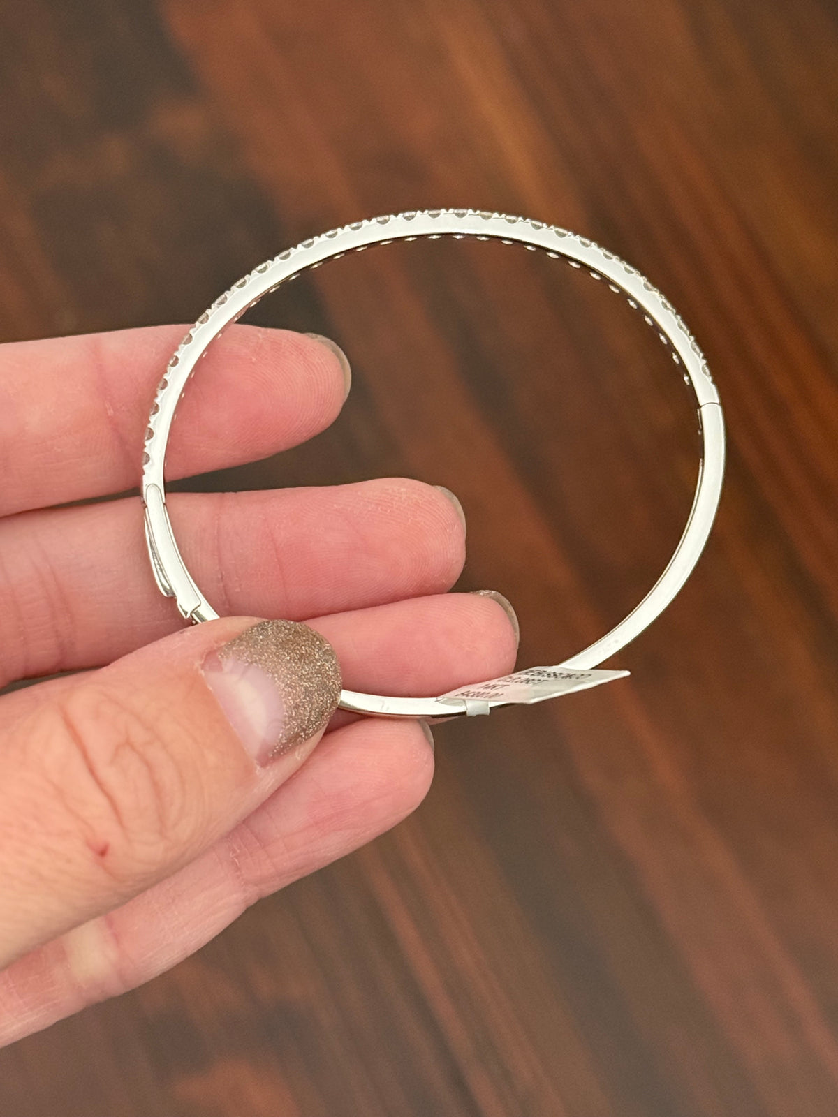 White gold 2.06ct lab diamond bracelet