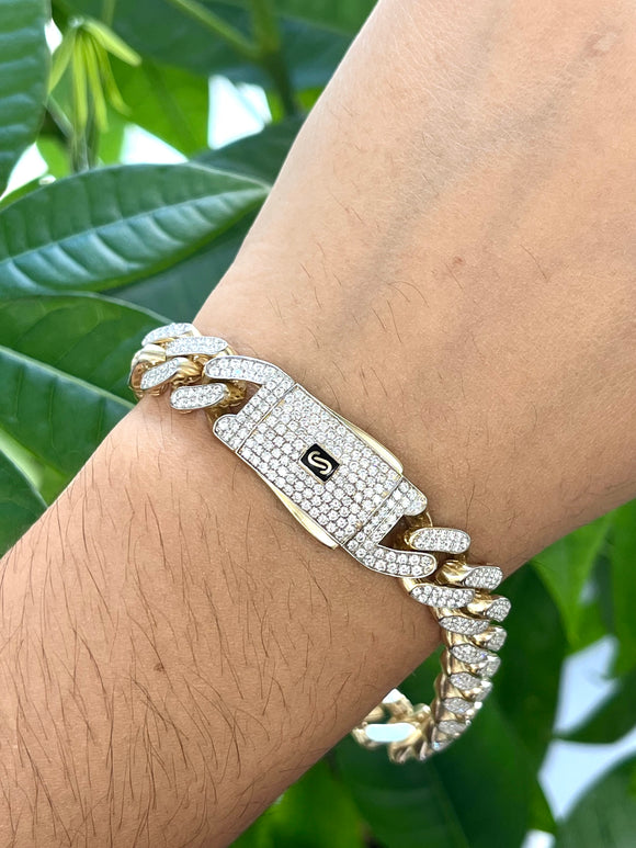 4.882 cttw 8 inches 14k Gold Cuban Link Bracelet