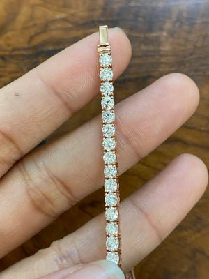6.30 CT Lab 6.75” Rose Tennis Bracelet