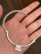 White gold 1.24ct lab diamond bracelet