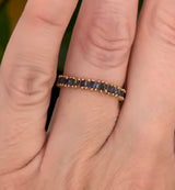 Yellow gold sapphire band