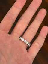 IGI certified white gold 4.13ct lab diamond eternity band