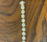 4.20 CT 6.9 INCHES PRE-LOVED NATURAL DIAMONDS BEZEL BRACELET