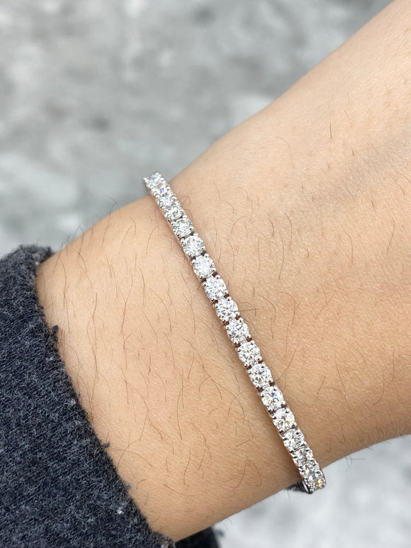 5.38 CT Lab 7 Inches Tennis Bracelet