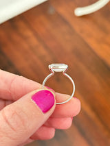 White gold east west set IGI certified 3ct emerald cut lab diamond ring
