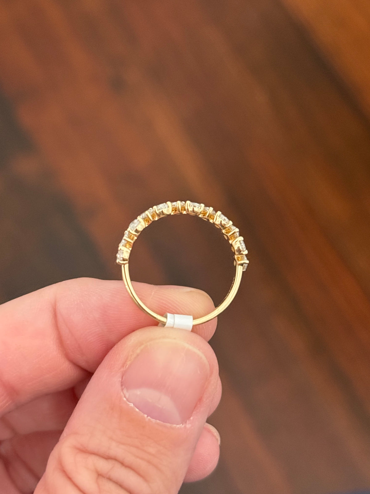 IGI certified 1.33ct pear shaped lab diamond band