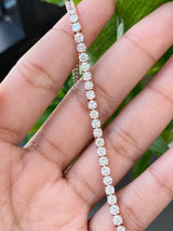6.22 CT Lab 6.75 Inches Rose Tennis Bracelet
