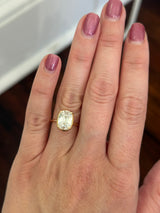 Yellow gold 3.03ct old mine cut lab diamond ring