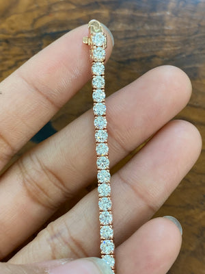 6.30 CT Lab 6.75” Rose Tennis Bracelet
