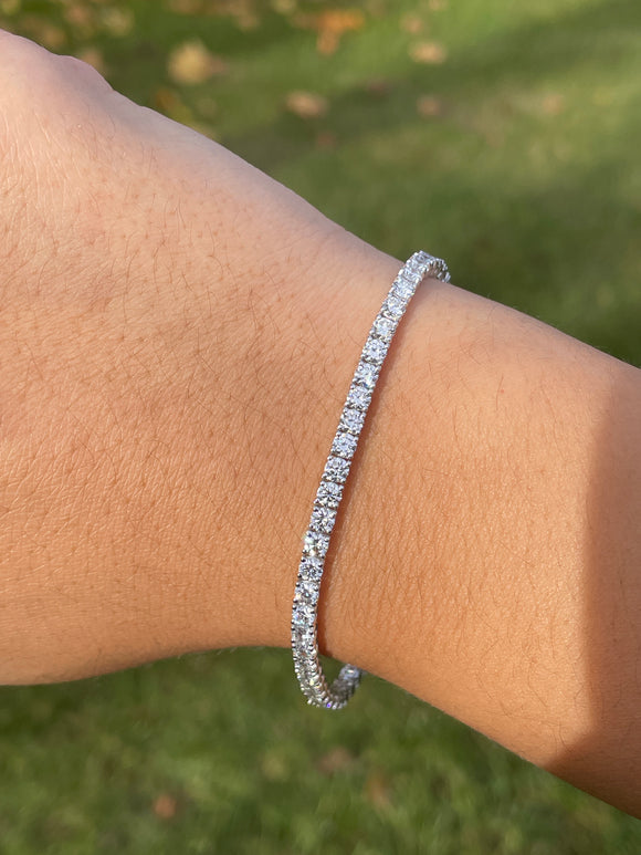 18K Lab5.05ct EF VVS/VS 7.1inches Tennies Bracelet
