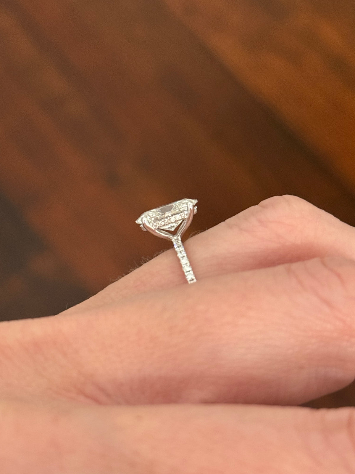 IGI certified oval lab diamond ring. Center stone is 2.31cts