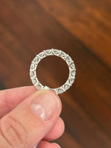 White gold 4.47ct heart shape lab diamond eternity band