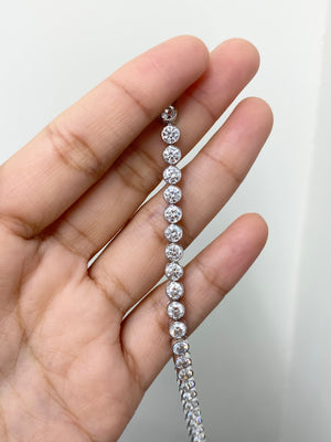 9.21 CT LAB 7.25 INCHES BEZEL TENNIS BRACELET