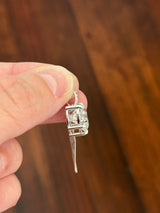 White gold heart shape lab diamond pendant