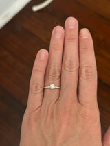 White gold 0.66ct lab diamond ring. Center stone is 0.51cts and measures 4.6mm