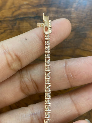 6.30 CT Lab 6.75” Rose Tennis Bracelet