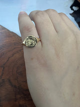 18K Yellow Gold Pomeranian Dog ring