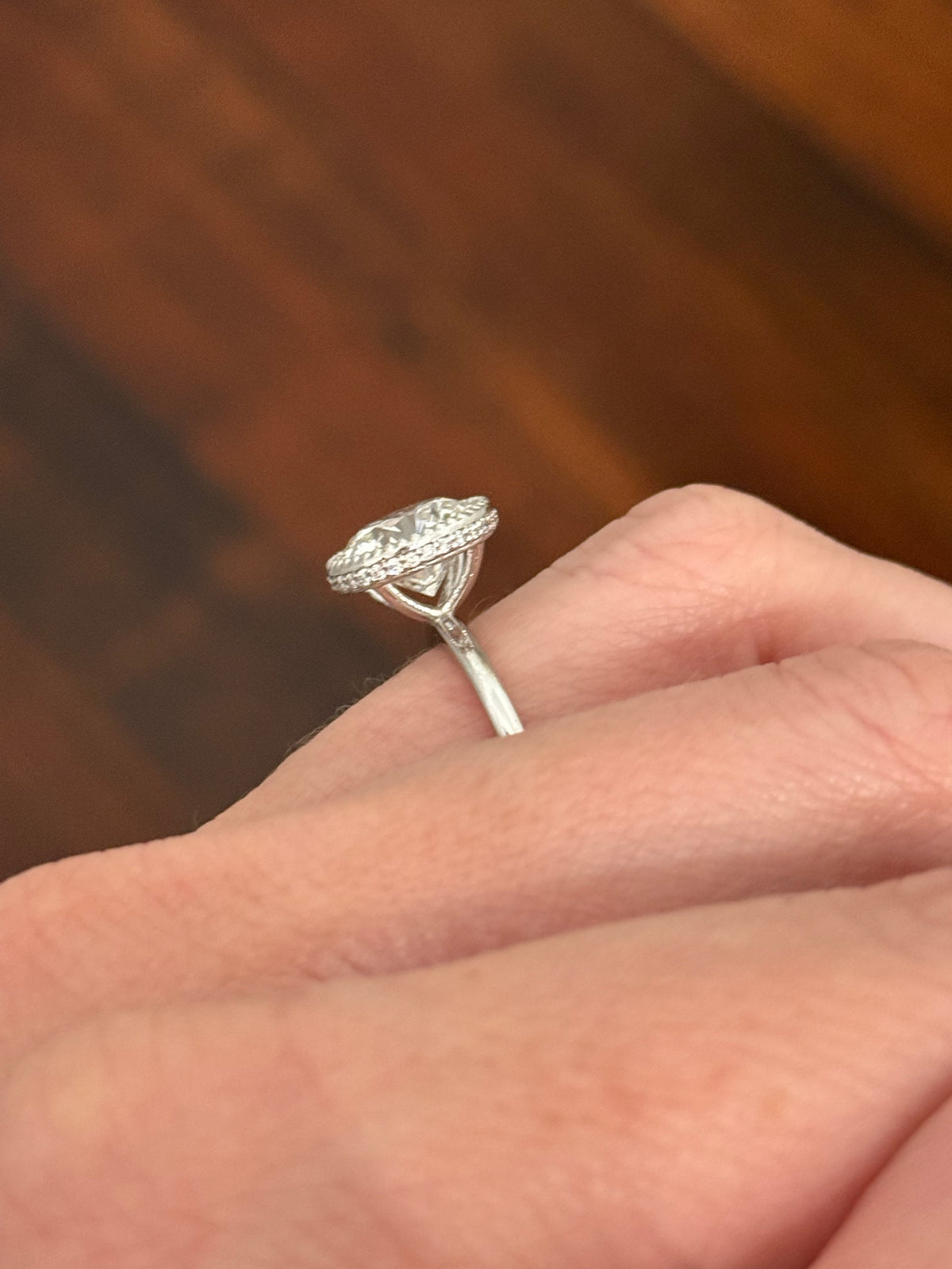 IGI certified lab diamond ring. Center stone is 3.74cts
