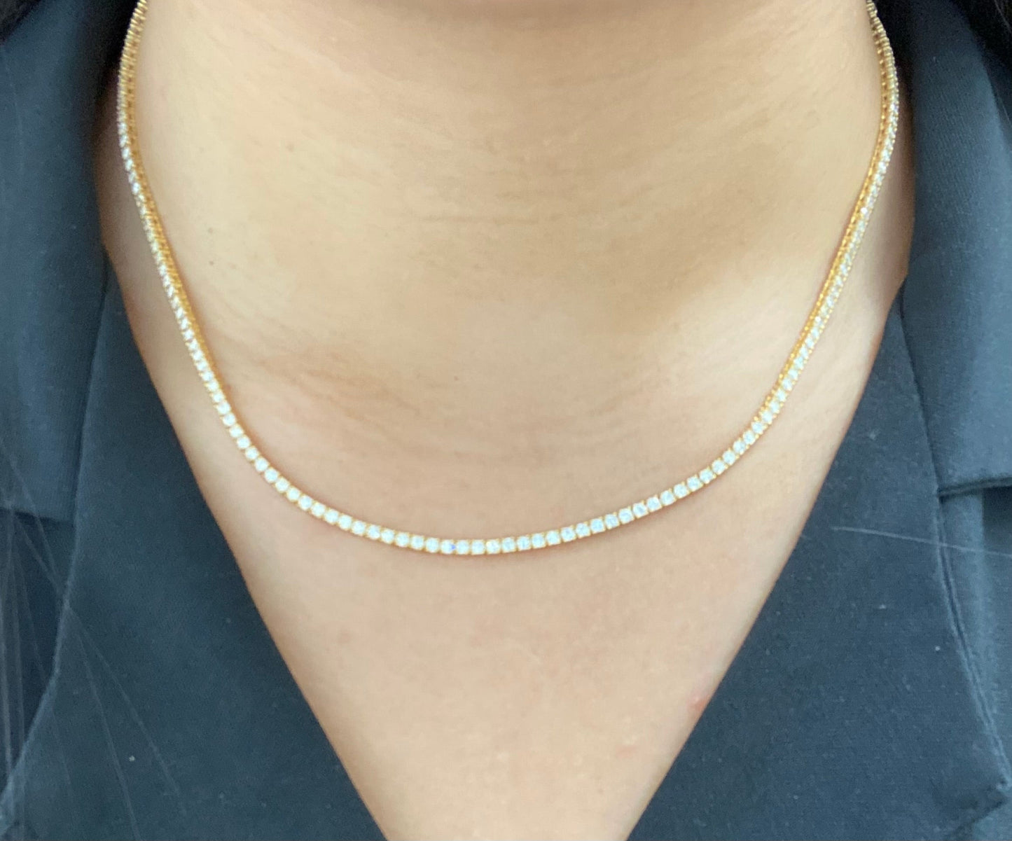 5.55 CT 16 inches Lab Tennis Necklace