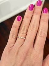 Rose gold 0.42ct marquise and round lab diamond band