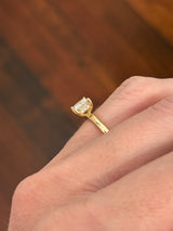 IGI certified princess cut lab diamond ring. Center stone is 1.15cts