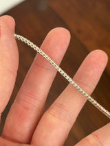 4 prong white gold 2.85ct pink lab diamond tennis bracelet