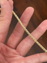3 prong yellow gold 5.03ct lab diamond tennis bracelet