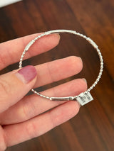 White gold 0.535cts natural diamond flex bracelet