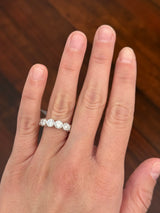 White gold bezel set 3.09ct lab diamond 3/4 eternity band