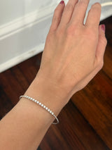 White gold 0.695ct lab diamond flex bracelet