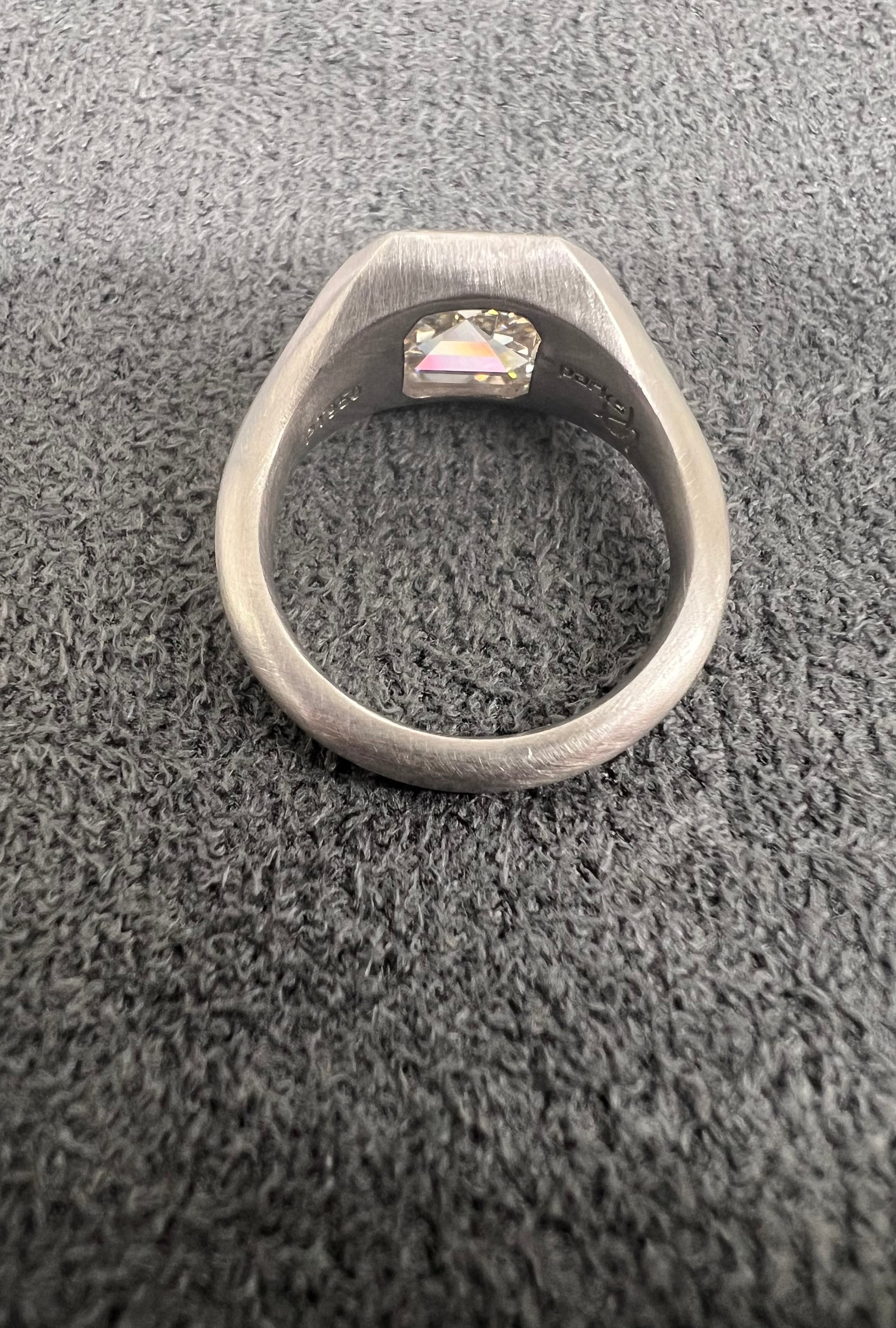 Platinum Rama Pyramid Lab Diamond Ring