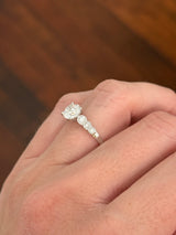 White gold lab diamond ring