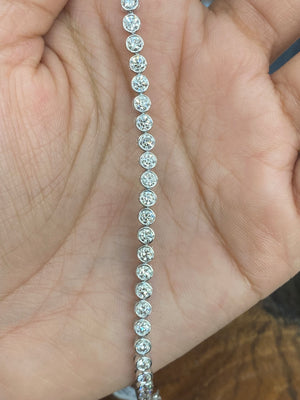 3.88 CT Lab 6.5 inches Bezel Tennis Bracelet