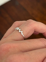 White gold lab diamond ring