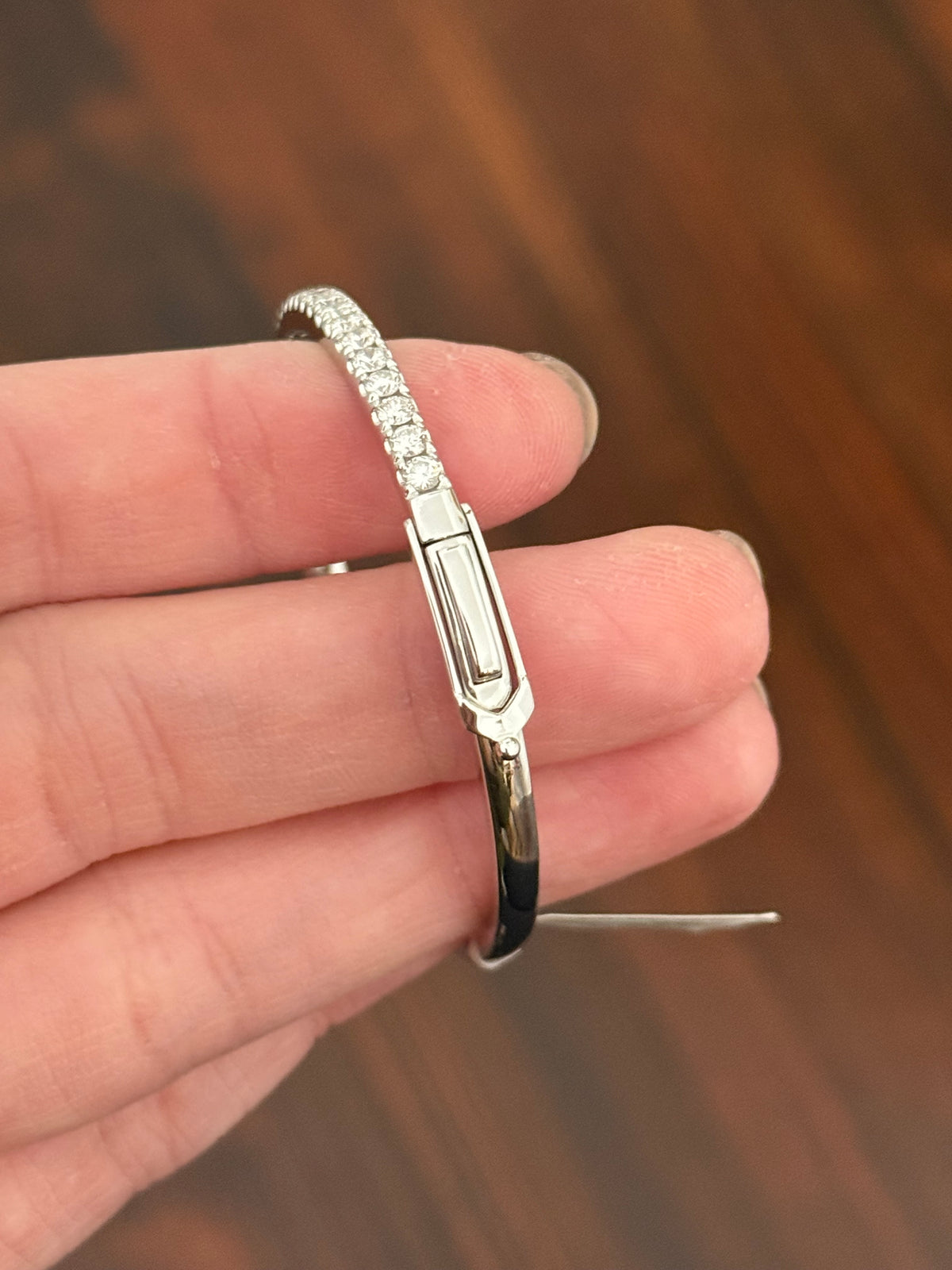 White gold 2.06ct lab diamond bracelet