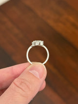 White gold 2.12ct pear shape lab diamond ring